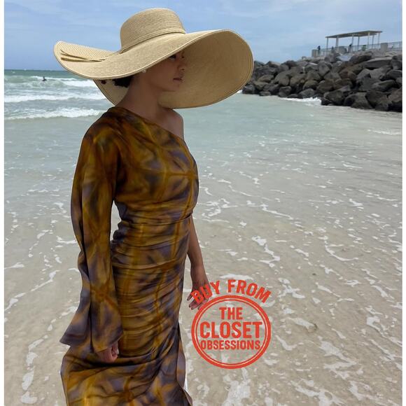 RARE! ZARA Asymmetric Midi Dress NWT Size M - Picture 8 of 16